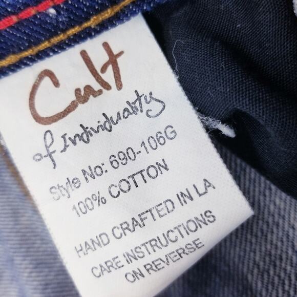 CULT OF INDIVIDUALITY JEANS Trysten Bootcut Button Fly Distressed W36 L34 - Picture 10 of 11